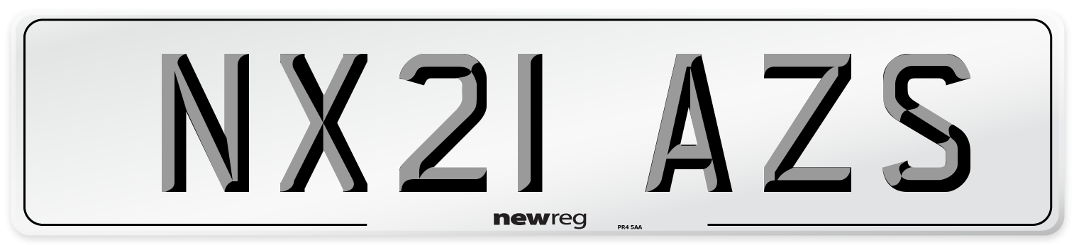 NX21 AZS Number Plate from New Reg